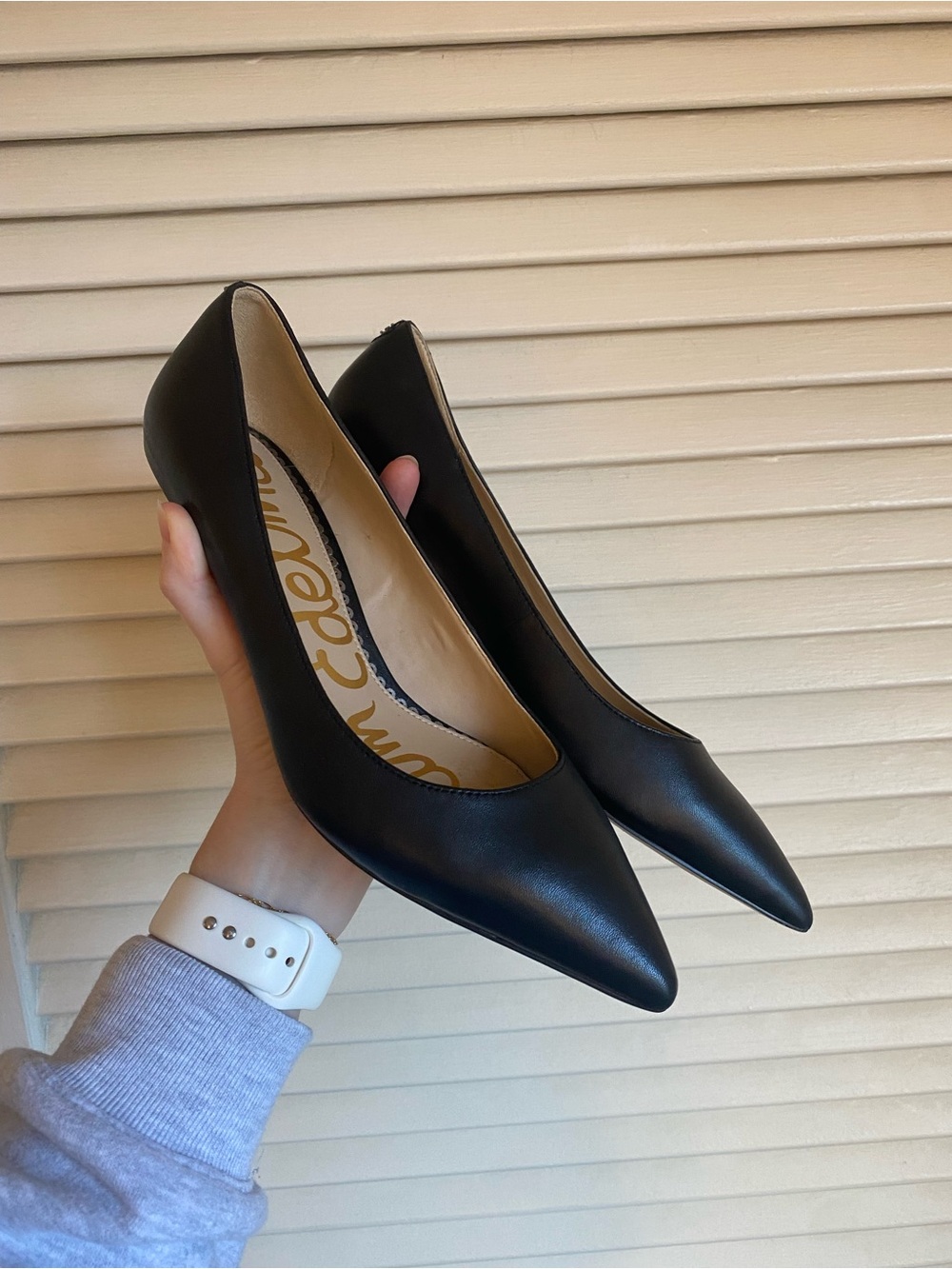 Sam Edelman Franci Black Pointed Toe Kitten Heels